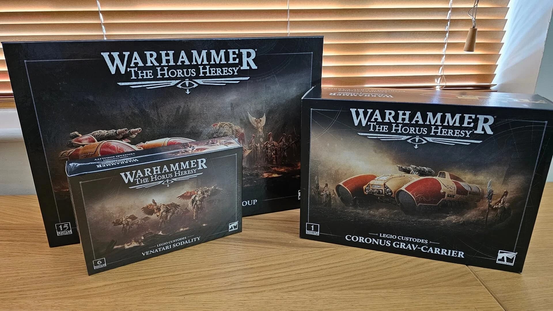 Horus Heresy Legio Custodes Venatari Sodality and Coronus Grav-Carrier Review - Golden Reinforcements